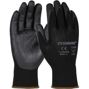 PIP 715SNFB PosiGrip Seamless Knit Nylon Glove with Nitrile Coated Foam Grip on Palm & Fingers 