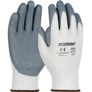 PIP 715SNFP PosiGrip Seamless Knit Nylon Glove with Nitrile Coated Sponge Foam Grip on Palm & Fingers 