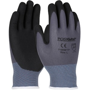 PIP 715SNFTP PosiGrip Seamless Knit Nylon Glove with Nitrile Coated Foam Grip on Palm & Fingers 