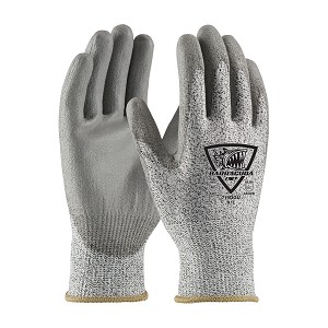 PIP 719DGU Barracuda Seamless Knit HPPE Blended Glove with Polyurethane Coated Flat Grip on Palm & Fingers 