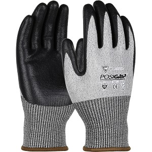PIP 730TBN PosiGrip Seamless Knit PolyKor Blended Glove with Nitrile Coated Smooth Grip on Palm & Fingers 