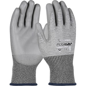 PIP 730TGU PosiGrip Seamless Knit PolyKor Blended Glove with Polyurethane Coated Flat Grip on Palm & Fingers 