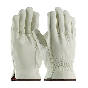 PIP 77-208 Top Grain Cowhide Leather Glove with Red Foam Lining - Straight Thumb 
