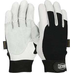 PIP 86550 Ironcat Reinforced Top Grain Goatskin Leather Palm Glove with Spandex Back 