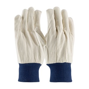 PIP 710BKWK Economy Grade Polyester/Cotton Canvas Single Palm Glove - Blue Knit Wrist 