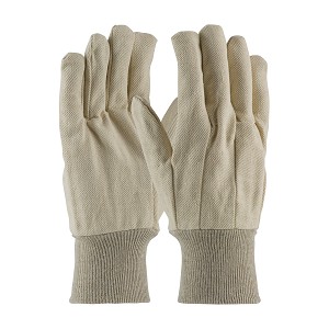 PIP 710K Economy Grade Cotton/Polyester Canvas Single Palm Glove - Knit Wrist 