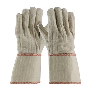 PIP 92-918GO Cotton Canvas Double Palm Glove with Nap-Out Finish - Gauntlet Cuff 