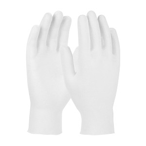 PIP 97-501/10 CleanTeam Premium, Light Weight Cotton Lisle Inspection Glove with Unhemmed Cuff 