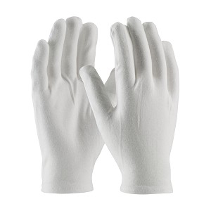 PIP 97-540R CleanTeam Heavy Weight Cotton Lisle Inspection Glove with Rolled Hem Cuff - Men's 