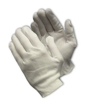 PIP 97-541 CleanTeam Heavy Weight Cotton Lisle Inspection Glove with Unhemmed Cuff - Ladies' 