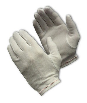 PIP 98-701 CleanTeam Heavy Weight Stretch Nylon Inspection Glove with Zig-Zag Stitched Rolled Hem - Full Fashion Pattern  