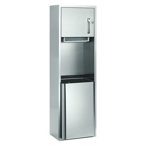 Bradley 227-350000 Towel/Waste- 18 Gal- Semi-Rec 