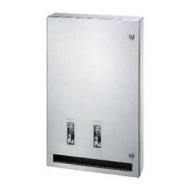 Bradley 407-440000 Napkin/Tampon Vendor, Recessed, 1 