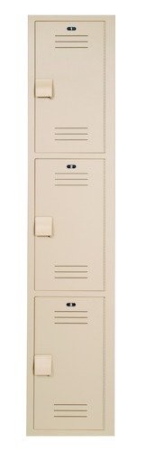 Bradley LK1215723HV-202 Locker 12in.W 15in.D 72in.H- 3-Tier 