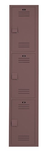 Bradley LK1218723HV-202 Locker 12in.W 18in.D 72in.H- 3-Tier 