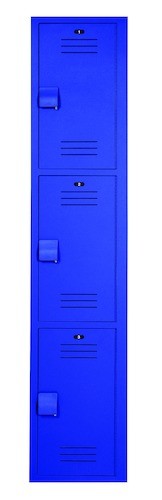 Bradley LK1218723HV-247 Locker 12in.W 18in.D 72in.H- 3-Tier 