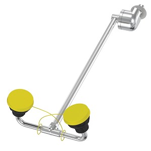 Bradley S19-290D Barrier Free Swing-Down Eye/Face Wash 