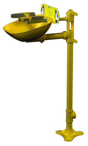 Bradley S19214FW Pedestal-Mounted Eye/Facewash with Plastic Bowl 