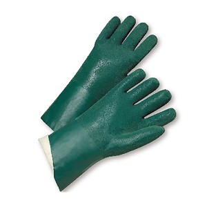 PIP J1247RF PVC Dipped Glove with Jersey Liner and Rough Sandy Finish - 14" Length 