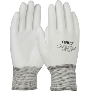 PIP PDESDEC QRP Qualakote Seamless Knit Nylon Glove with Polyurethane Coated Microfoam Grip on Palm & Fingertips   